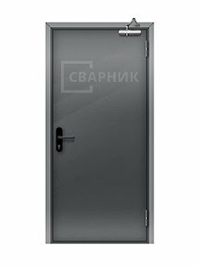 Однопольная глухая противопожарная дверь ДПМ-01 EI-60 дымогазонепроницаемая