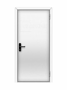 Белая противопожарная дверь EI-60 однопольная глухая