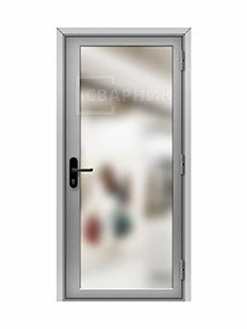Противопожарная стеклянная дверь EIW-15 однопольная 800×2000 мм